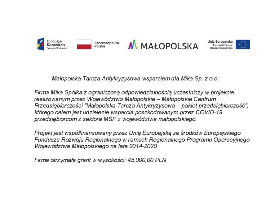 Małopolska Tarcza Antykryzysowa